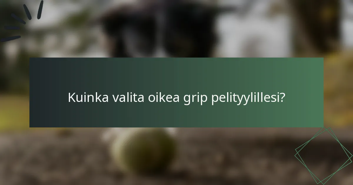 Kuinka valita oikea grip pelityylillesi?